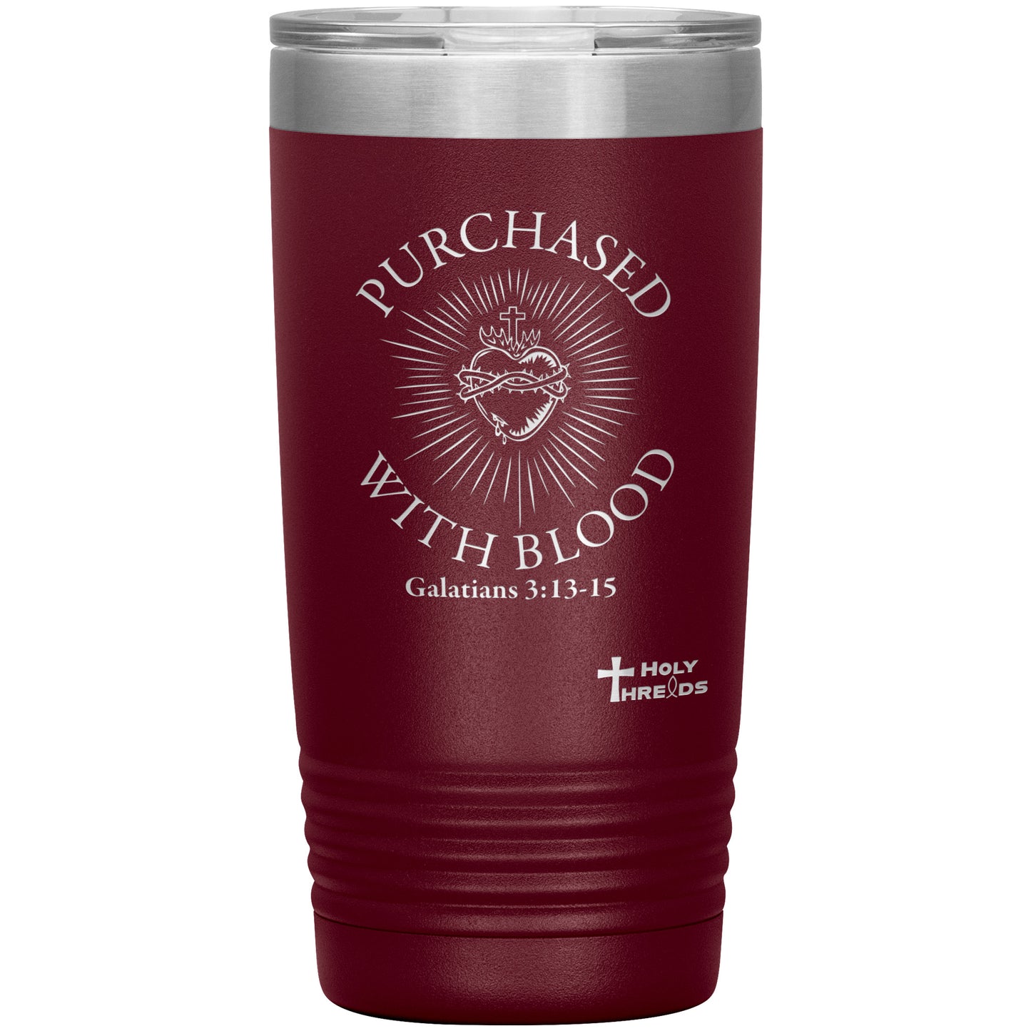 20oz Insulated Tumbler - Purchased With Blood - GAL 3:13-15