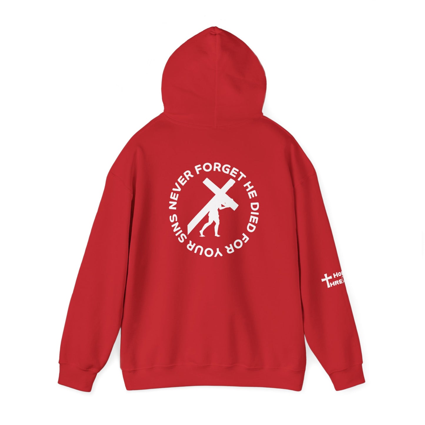 'Never Forget' Inspirational Biblical Design - High Quality Fleece Hoodie -