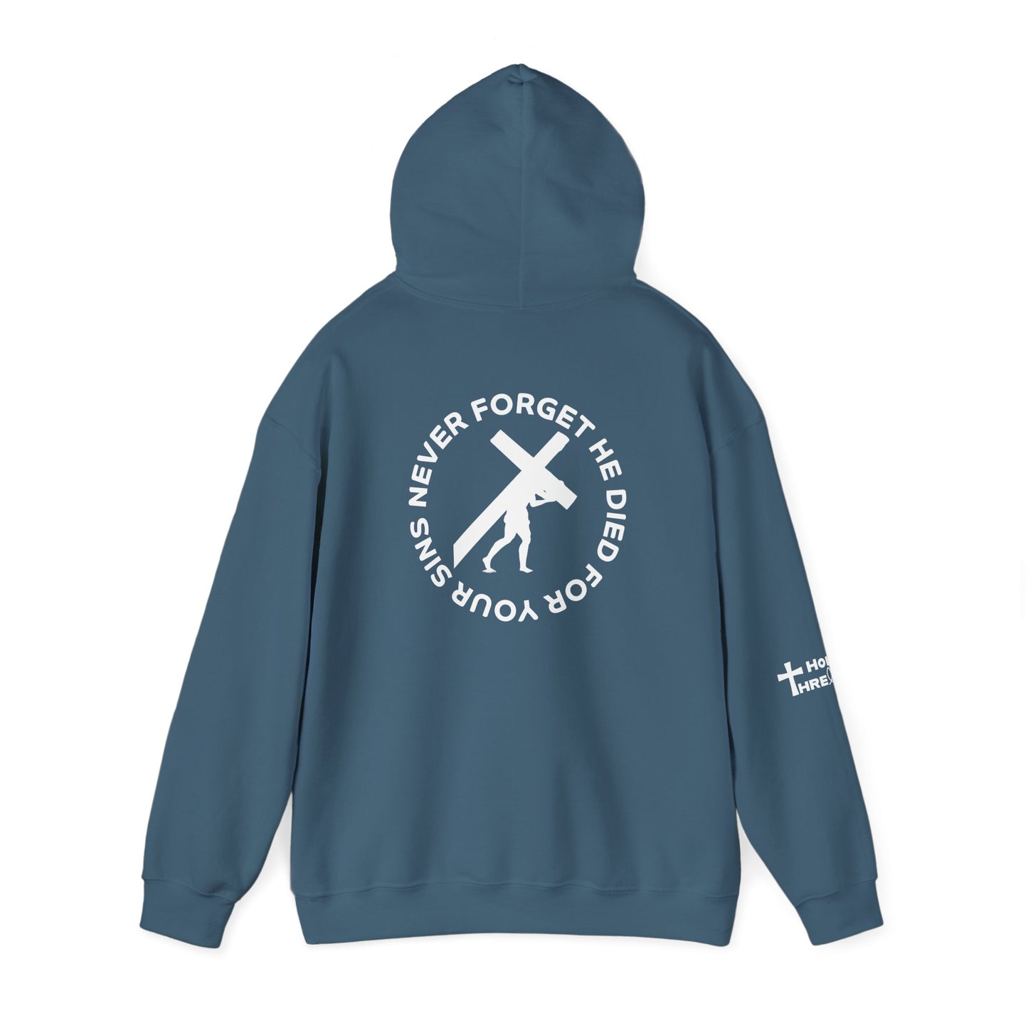 'Never Forget' Inspirational Biblical Design - High Quality Fleece Hoodie -