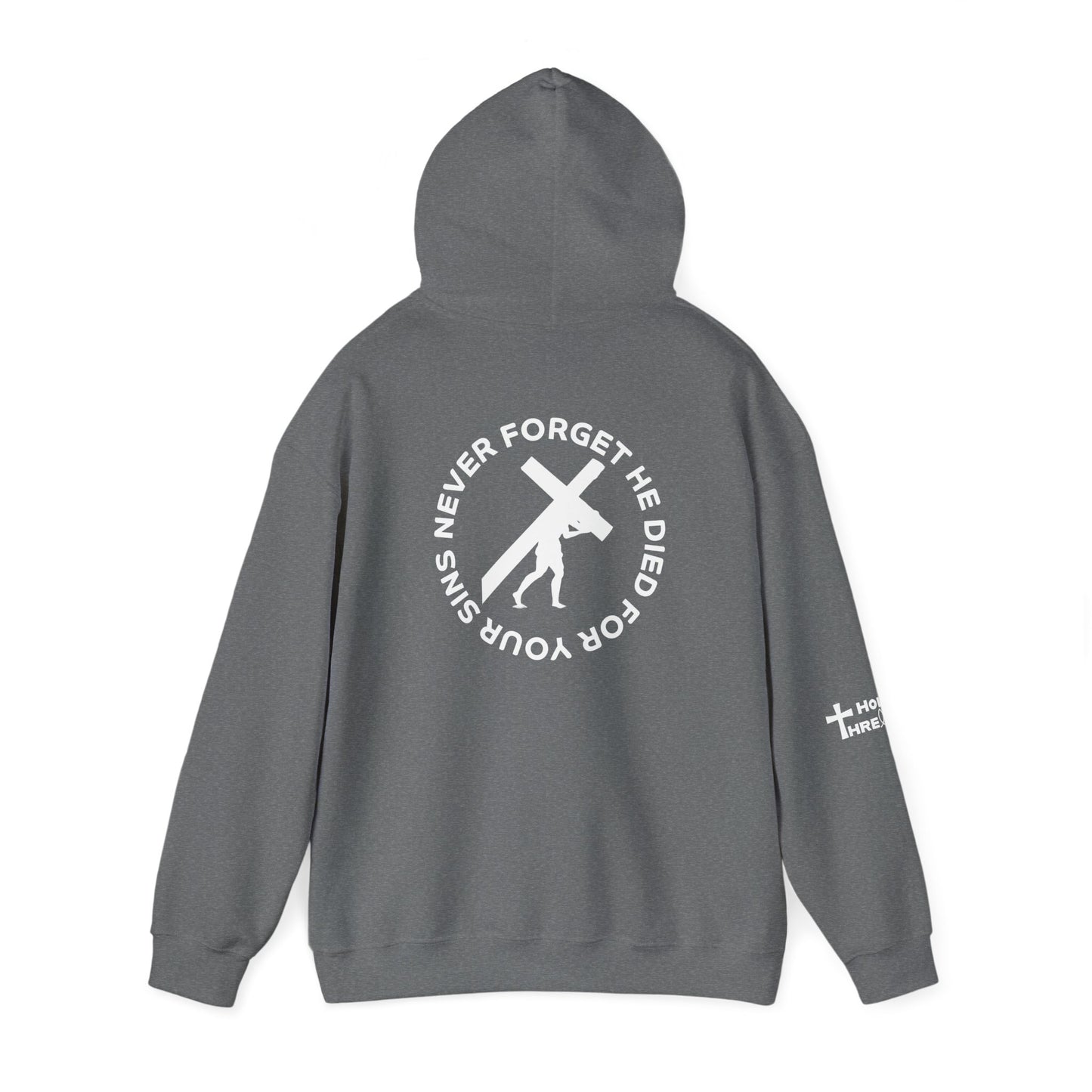 'Never Forget' Inspirational Biblical Design - High Quality Fleece Hoodie -