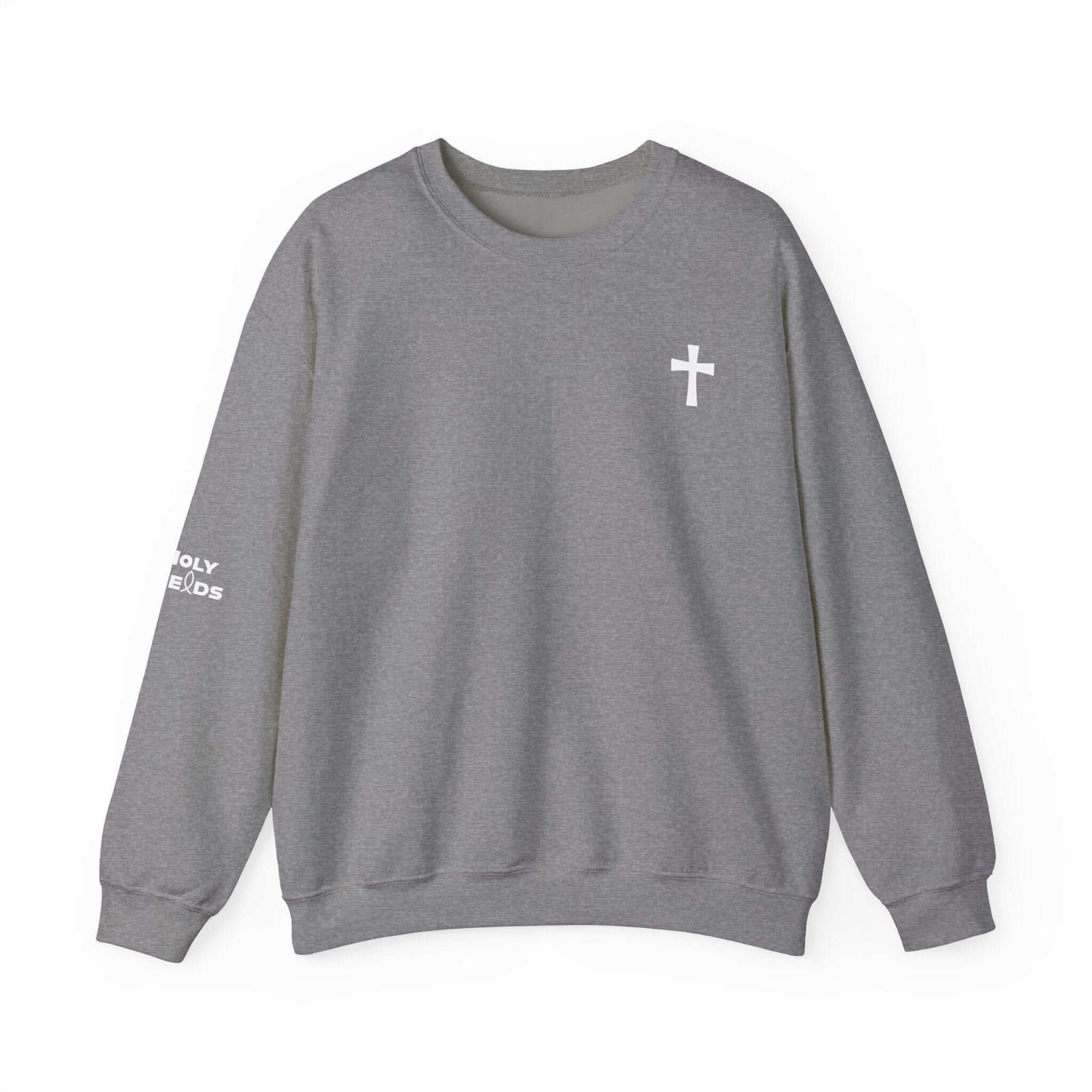 Discreet, Elegant Cross High Quality Fleece Crew Neck Sweatshirt