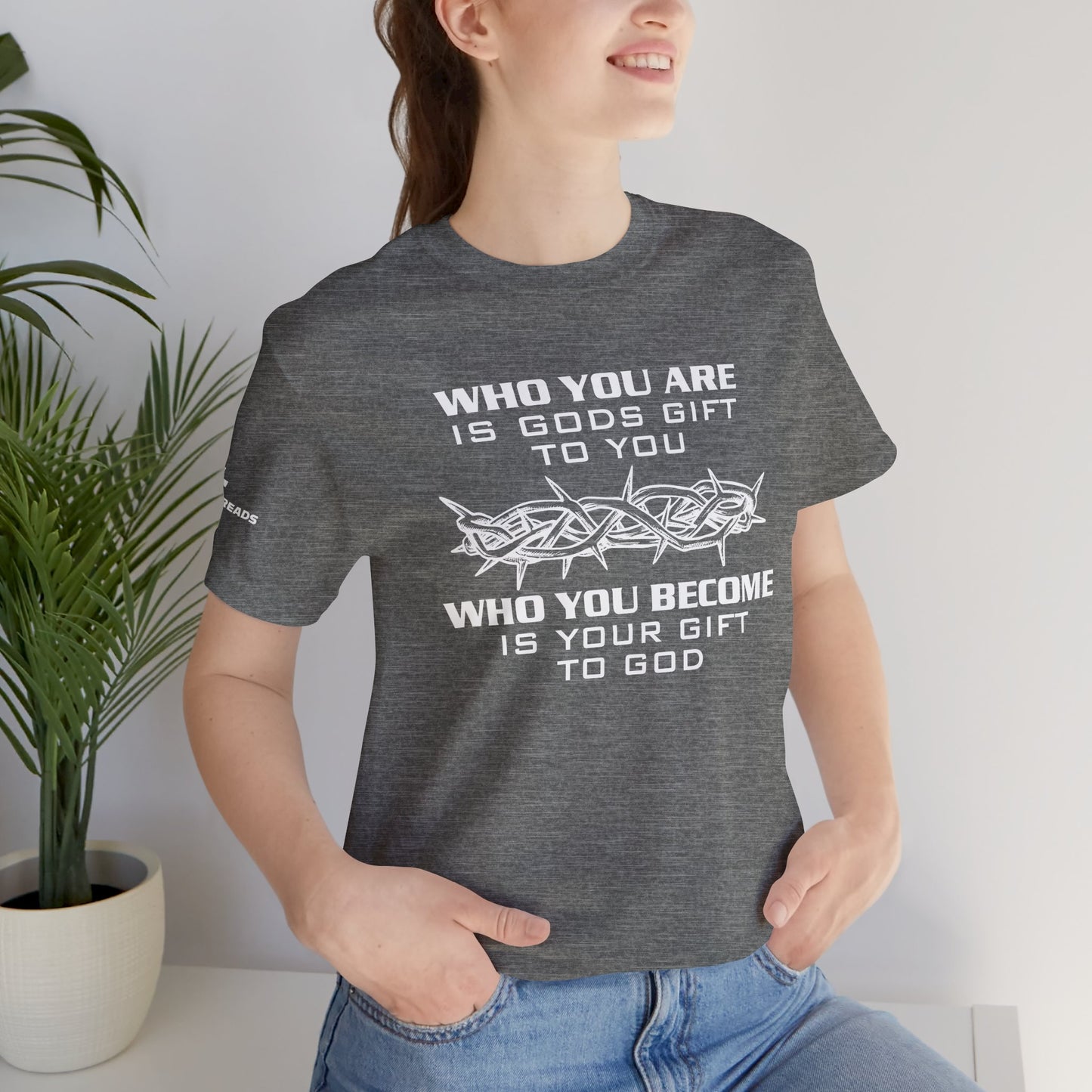 Who you are is God's gift - Jesus - White Design - Tee