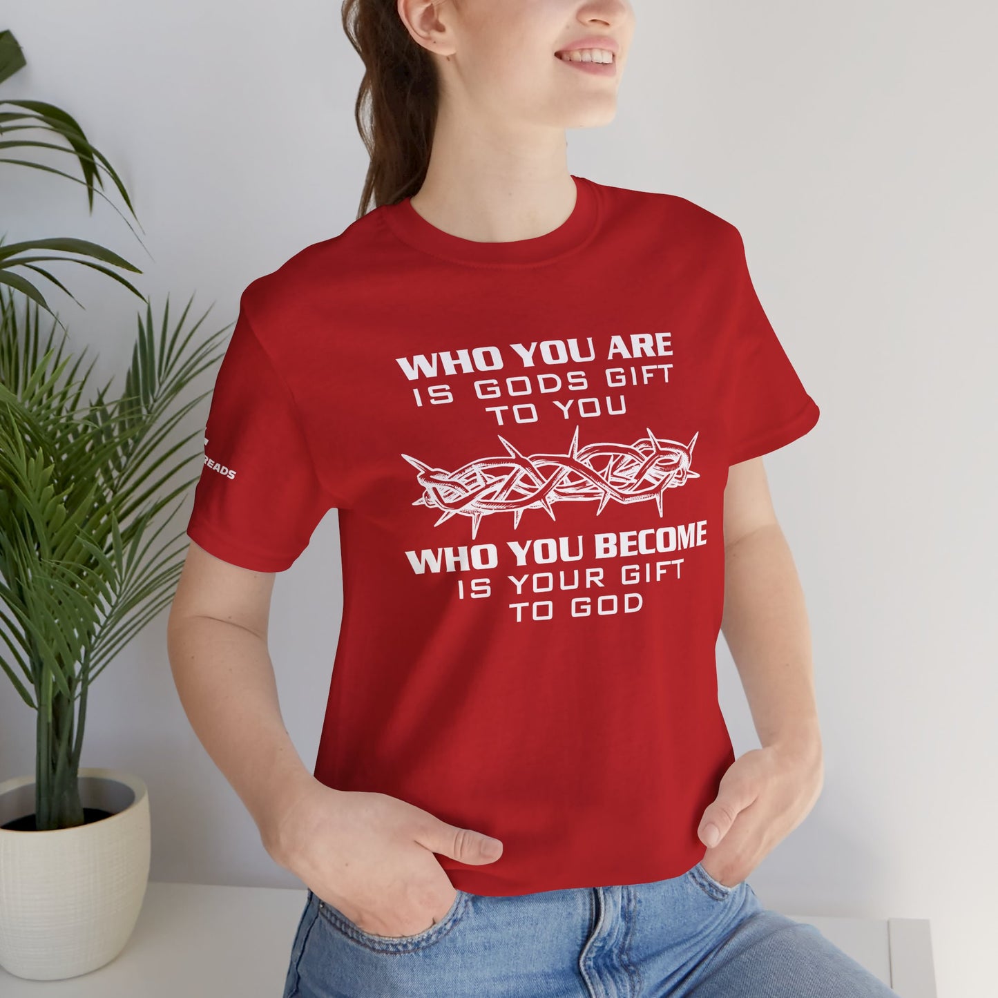 Who you are is God's gift - Jesus - White Design - Tee