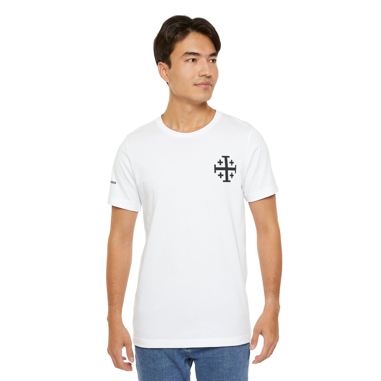 Jerusalem Cross Double sided Black Design - Tee