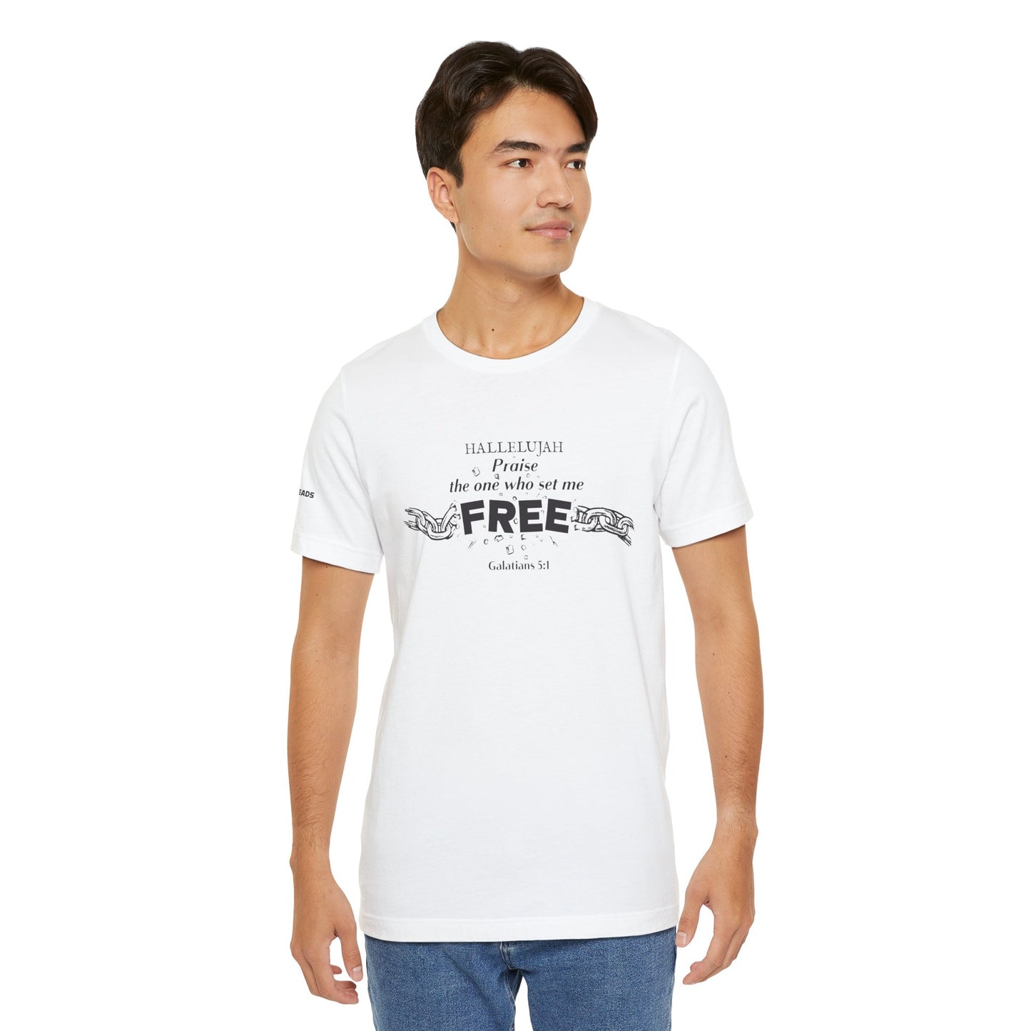 Praise the one who set me FREE - Jesus - Black Design - Tee