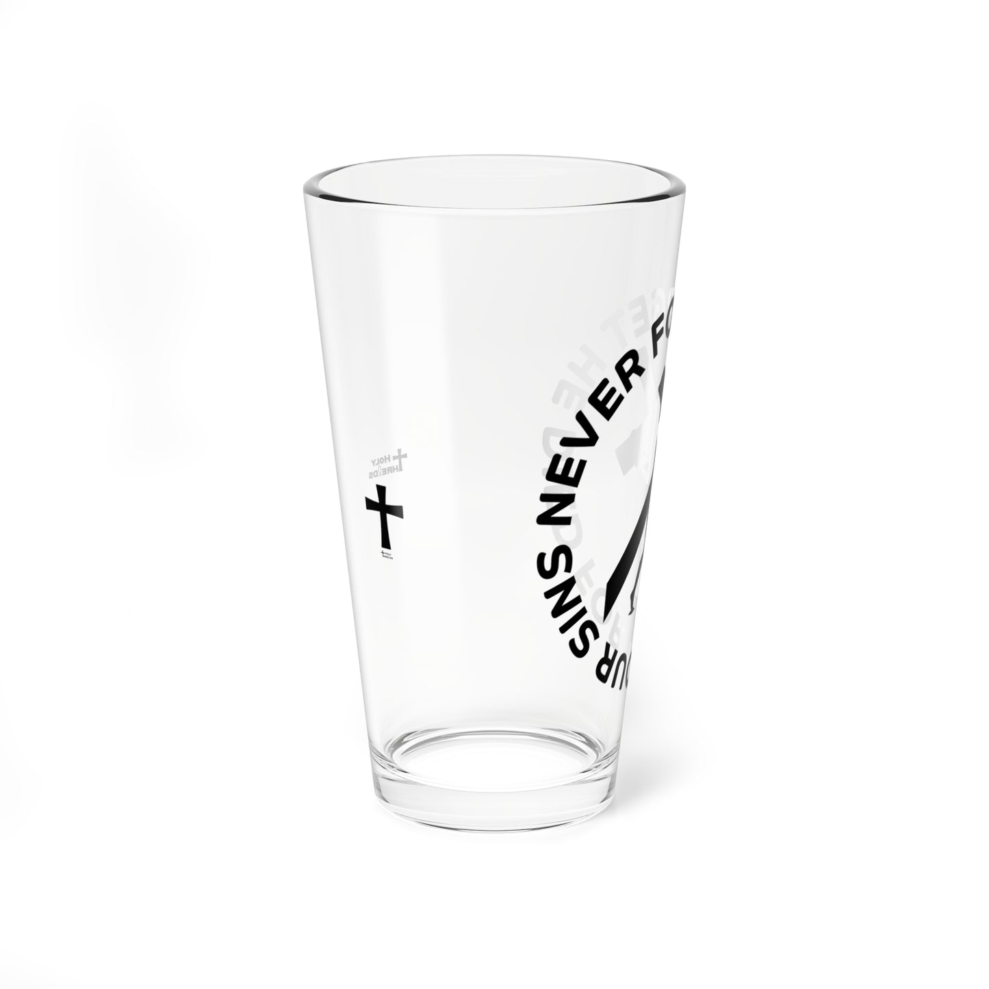 Inspirational Mixing Glass - 16oz with 'Never Forget' Design for Faith-Focused Occasions