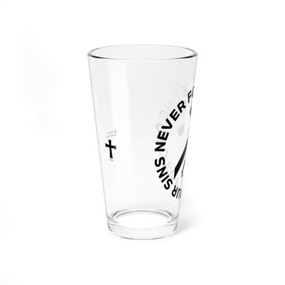 Inspirational Mixing Glass - 16oz with 'Never Forget' Design for Faith-Focused Occasions