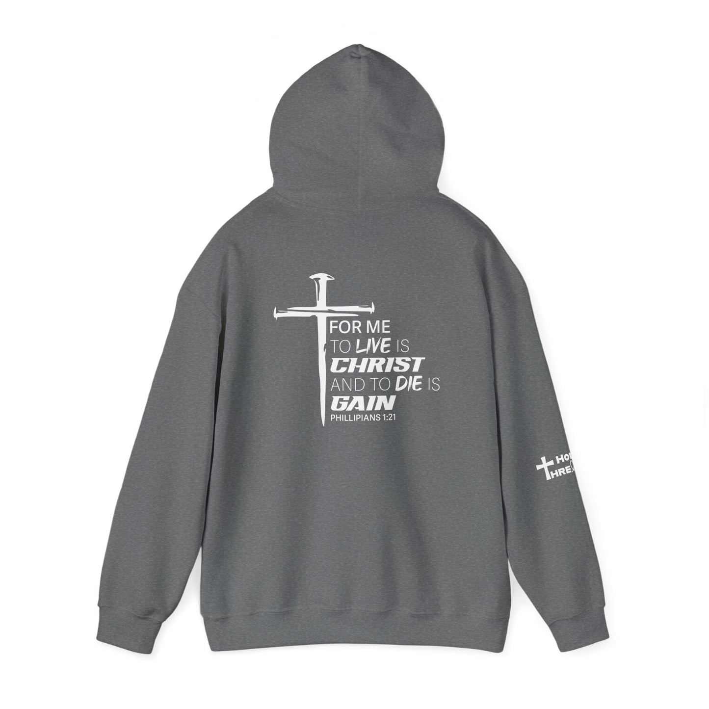 'For Me To Live is Christ' Inspirational Biblical Design - High Quality Fleece Hoodie