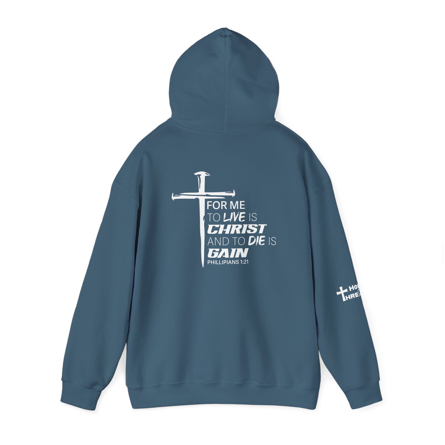 'For Me To Live is Christ' Inspirational Biblical Design - High Quality Fleece Hoodie