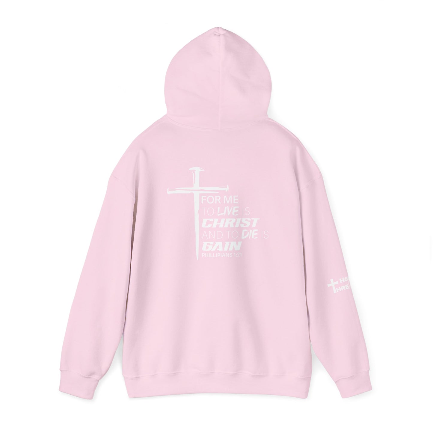 'For Me To Live is Christ' Inspirational Biblical Design - High Quality Fleece Hoodie