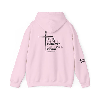For me to Live is Christ - Jesus -  Black Design