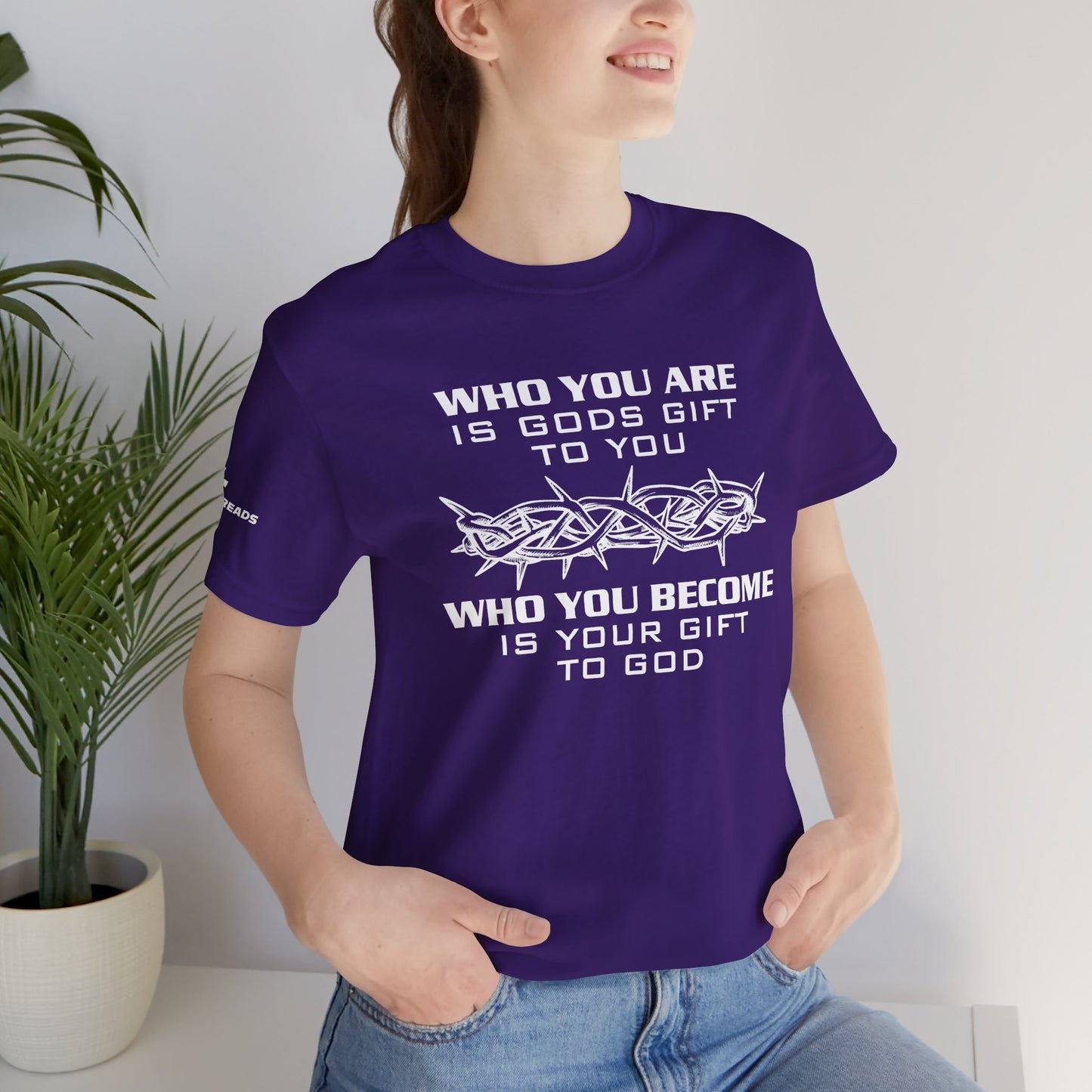 Who you are is God's gift - Jesus -  White Design - Tee