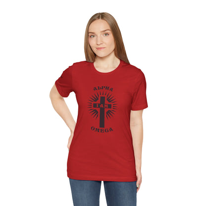 Alpha and Omega - Jesus -  Black Design - Tee