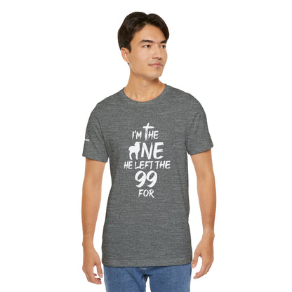 I'm the one he left the 99 for - biblical - White Design - Tee